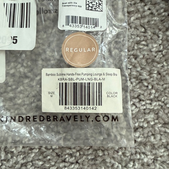 NWT Kindred Bravely Black Bamboo Seamless Pumping Lounge and Sleep Bra - Size M - Picture 6 of 6